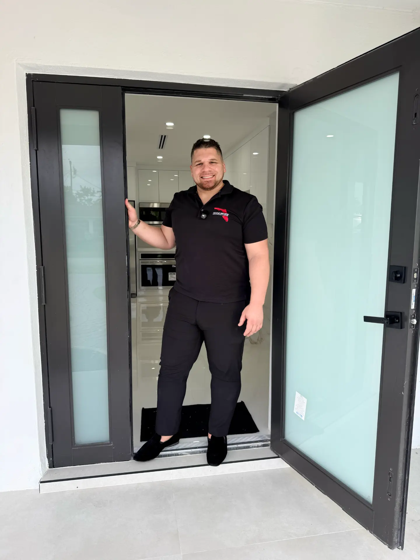 Gabriel Pappas, President of Home Renew Florida, at a finished remodel